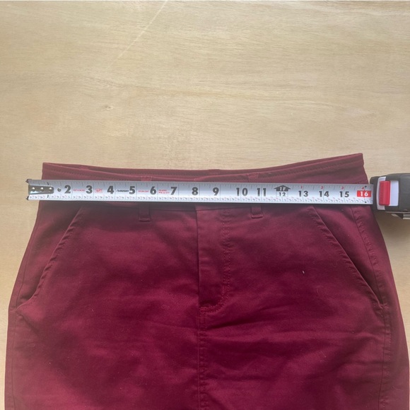 Women’s maroon red casual denim skirt size 10 office work business 41 hawthorn - Picture 12 of 12